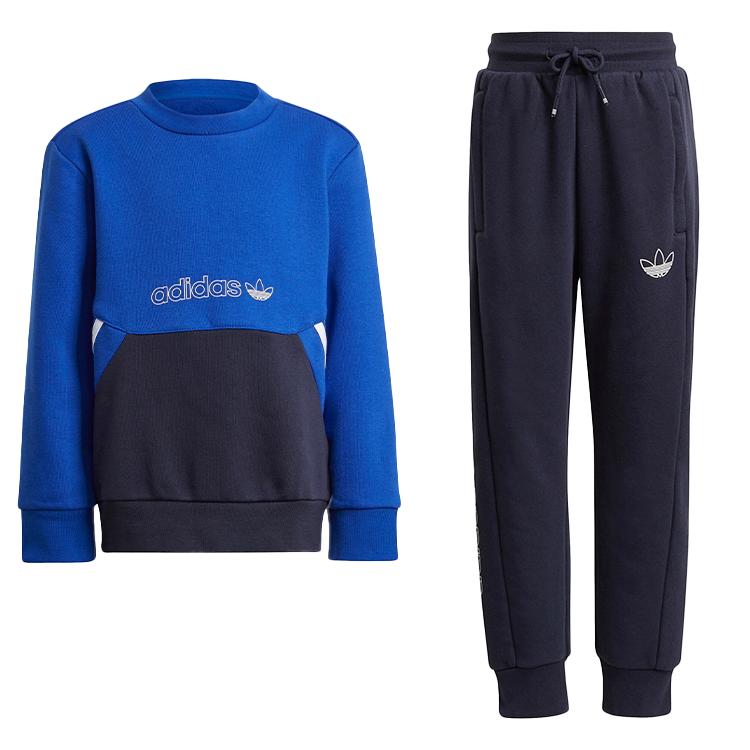 Adidas Originals Casual Sportswear CREW SET Royal Blue/Legend Ink Kids  GN2294 122