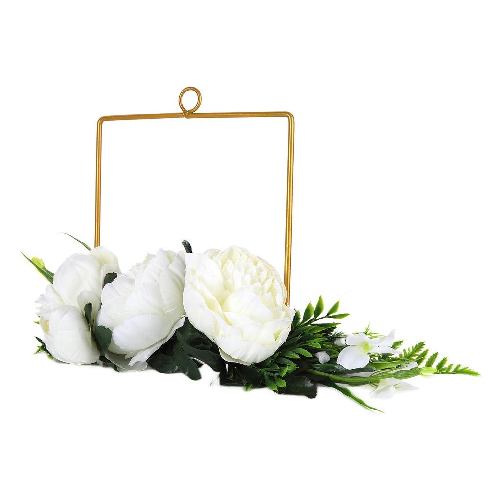 Künstliche Metallkränze Hochzeitskränze Kunstblumen Dekoration für Hochzeitszeremonie Jubiläumsfeier