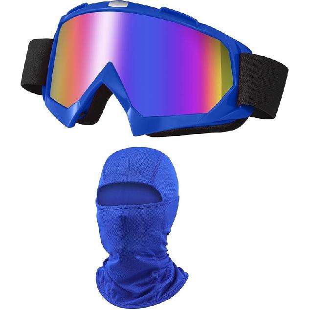 Dirt Bike Goggles ATV Off-Road Riding Motorcycle Motocross Glasses With Sun UV Protection Balaclava Full Face Cover