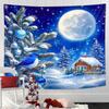 Christmas Tree Tapestry Snowy View Hanging for Party Festival, Bedroom Office Living Room Home Decor, Wall Decoration