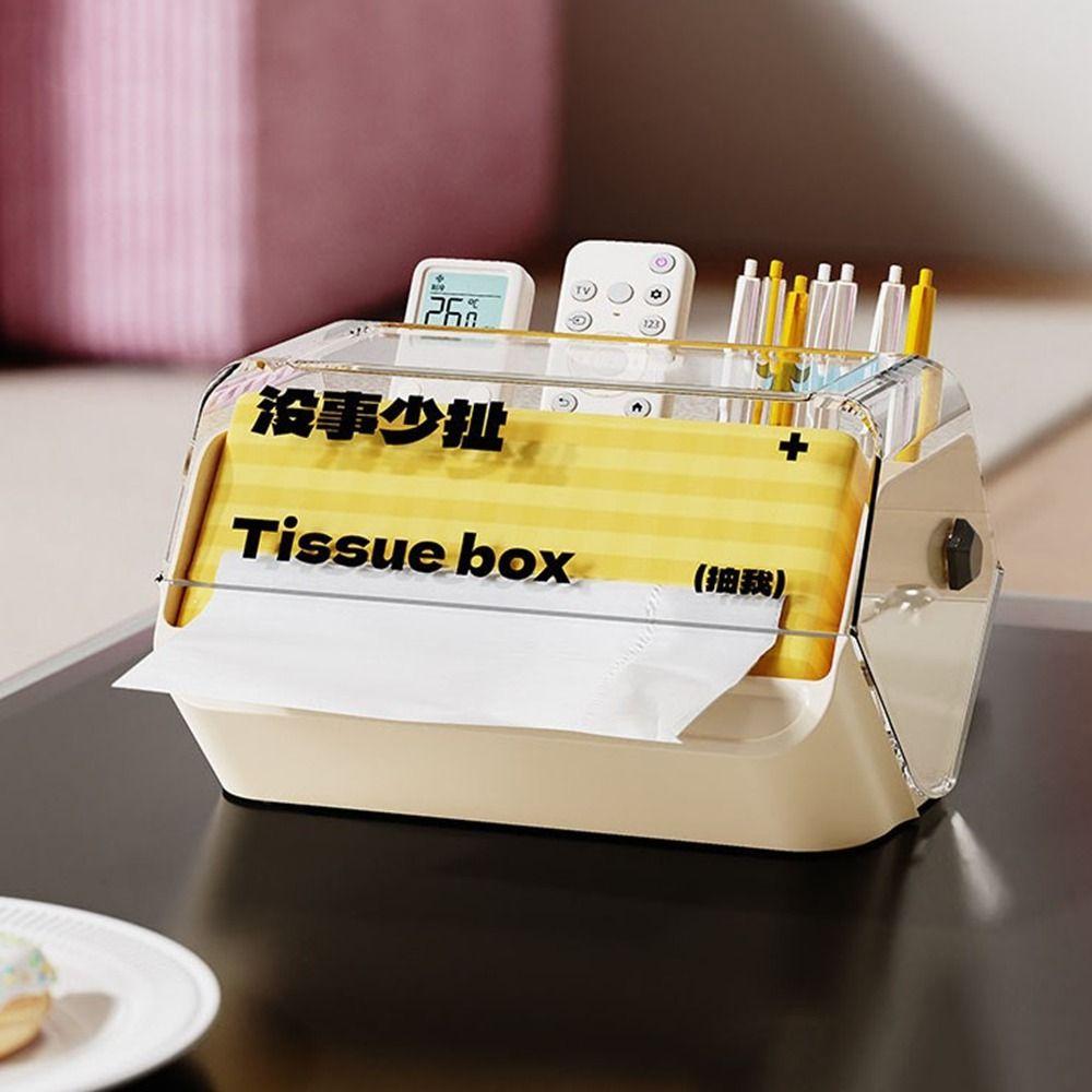 Plastic Tissue Box Decorative Paper Storage Organizer Creative Tissue Case Cover  Table Decor