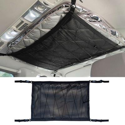 SUV Car Ceiling Storage Net Pocket Car Roof Bag Interior Bag Mesh Cargo Net Auto Accessories Breathable Stowing Interior Ti L6O6