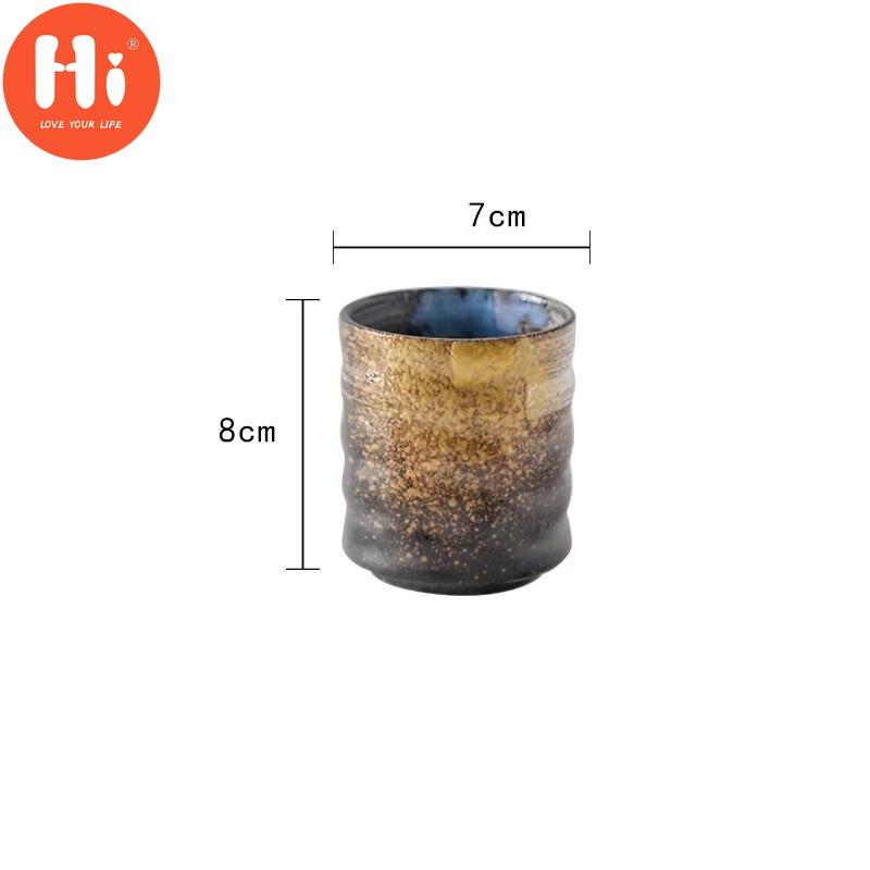 Japanese Ceramic Retro Hand-painted Teacup Household Stoneware Water Mug Office Restaurant Drinkware