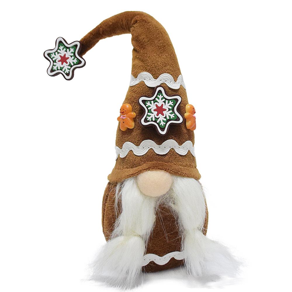 

Белые Зимние Рождественские Украшения Светящийся Безликий Гном Плюшевая Кукла Рождественские Украшения Милая Кукла Гоблин Карлик Рождественский Подарок