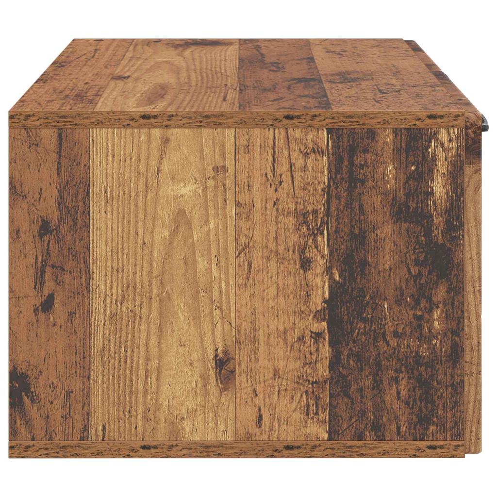 Wall Mounted TV Cabinet Reclaimed Wood Look 59.5 x 41 x 30 cm