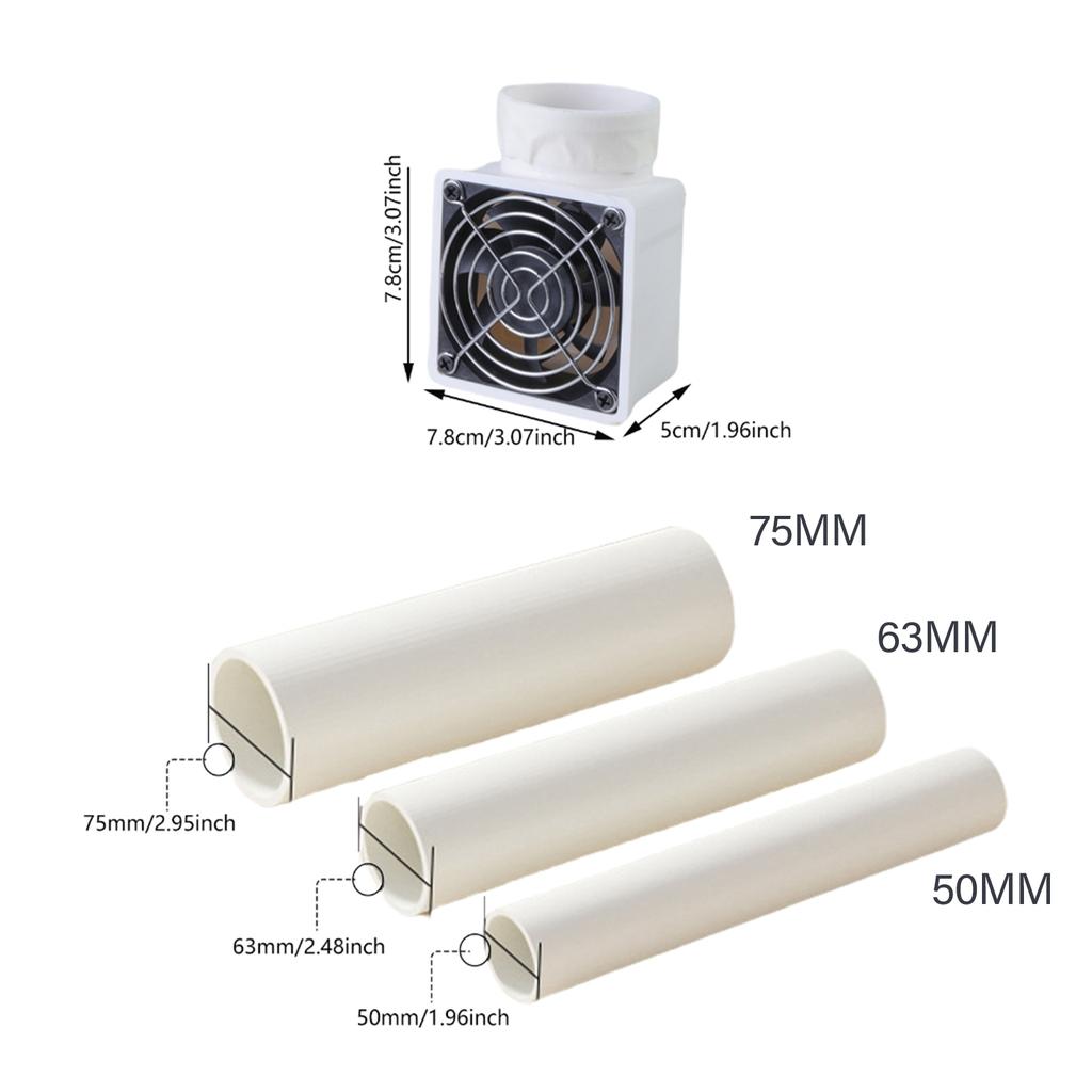 50mm/63mm/75mm 12V Badezimmer Abluftventilator Belüftung mit Drehzahlregler zur Feuchtigkeitsbeseitigung Küche Badezimmer