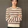 2026 Spring Women's Slim Striped Pullover Sweater - Sweet, Youthful Knit Top