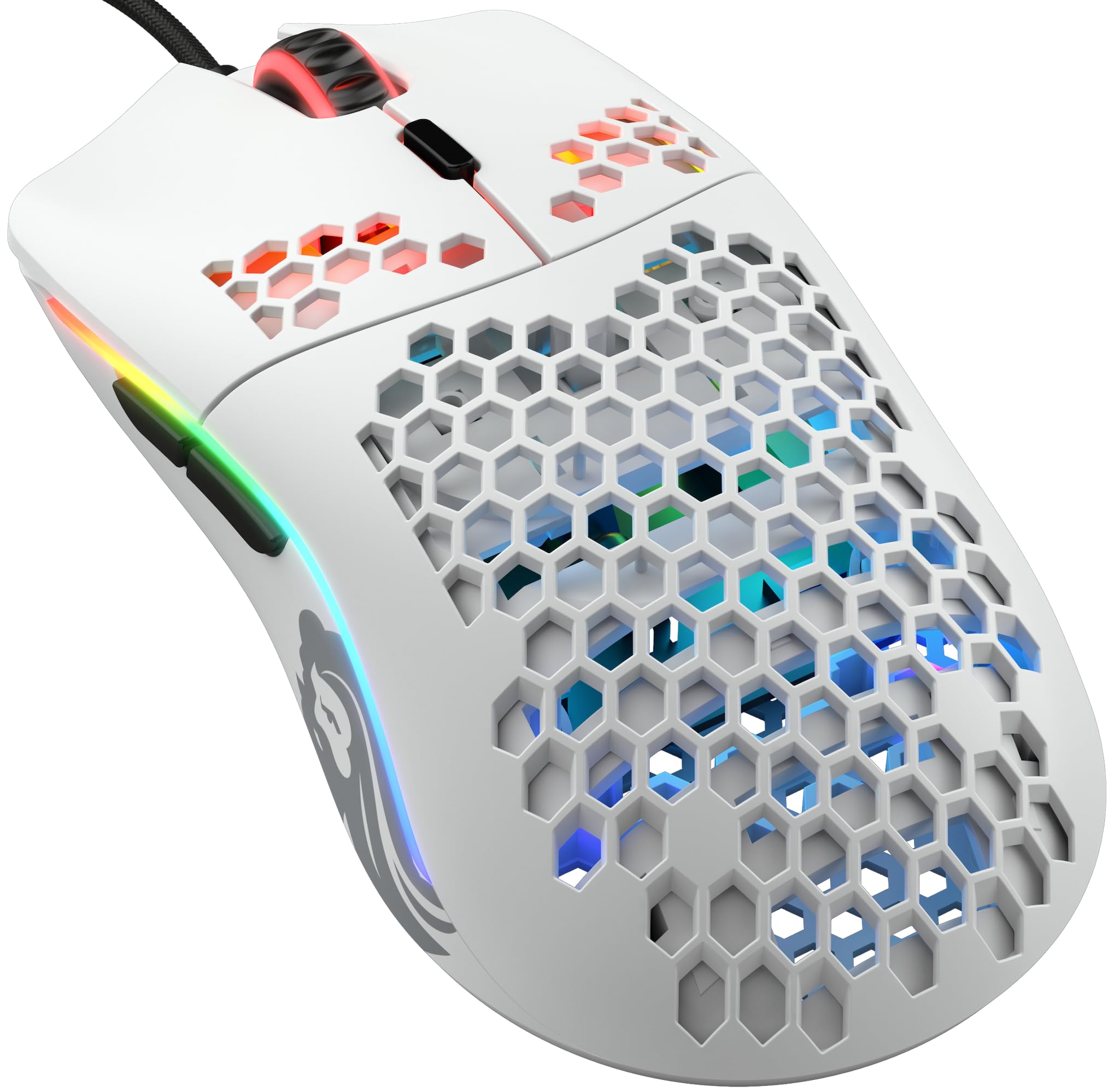 

Glorious Model O Gaming Mouse Біла дротова миша Lightweight Gaming RGB 6 програмних кнопок USB White Mouse (58г)