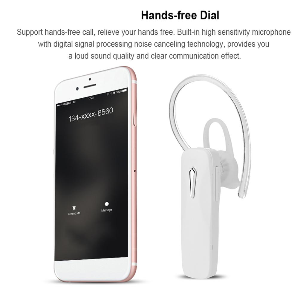 Tragbares Business TWS Bluetooth True Wireless Ohrbügel In-Ear Headset Kopfhörer Weiß