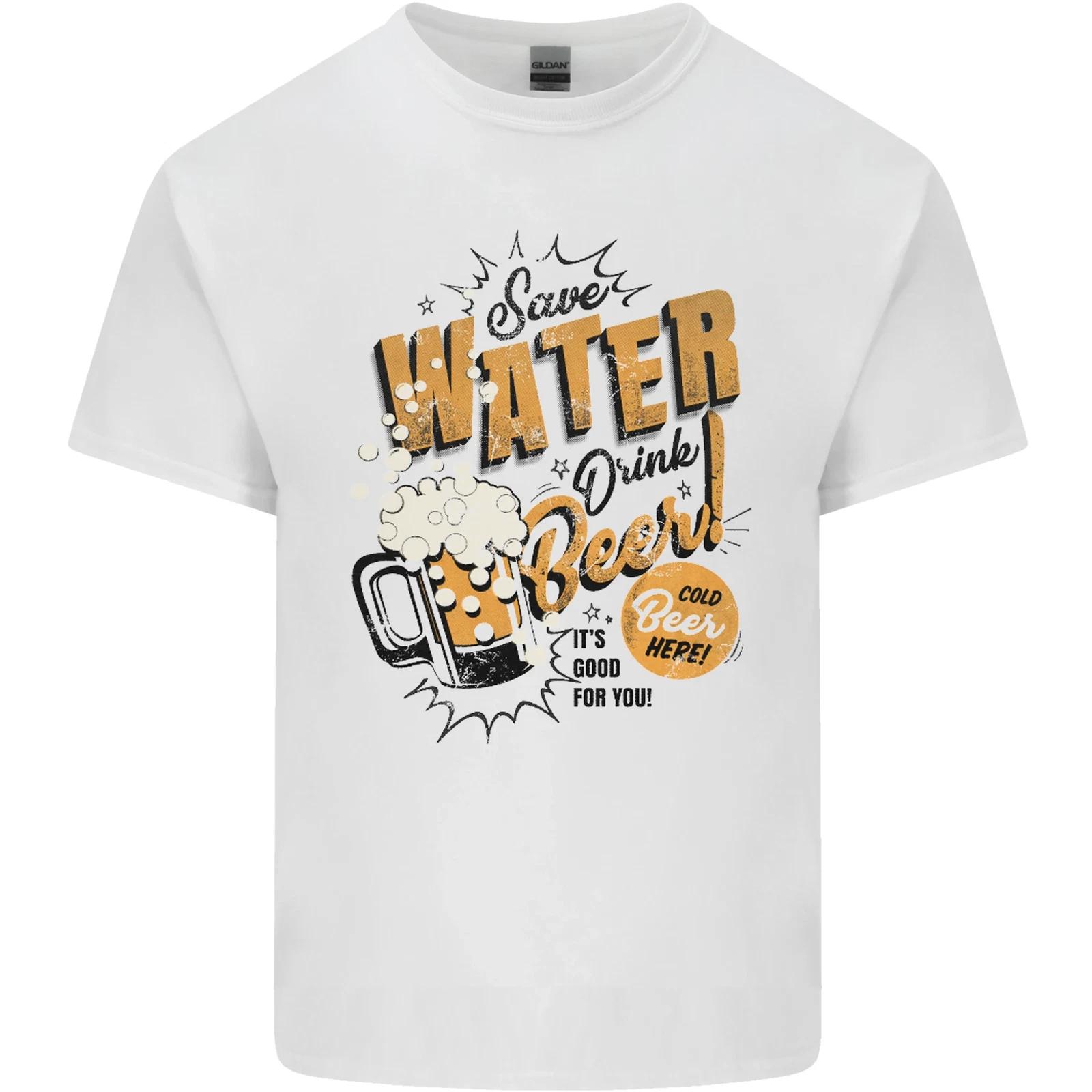 Save Water Drink Beer Funny Alcohol Kids T-Shirt Childrens S
