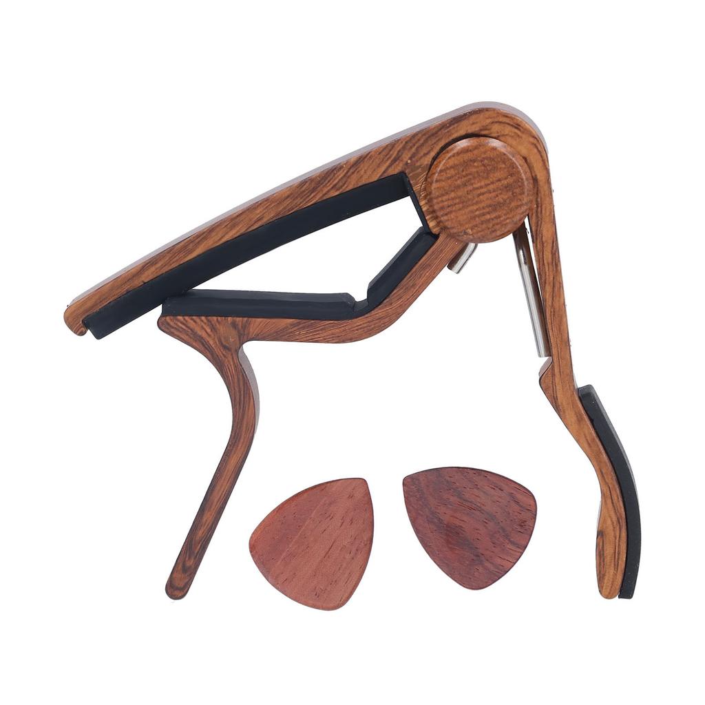 Gitarren-Kapodaster Klein Tragbar Geräuschlos Silikonpolster Federbelasteter Kapodaster für Akustikgitarre