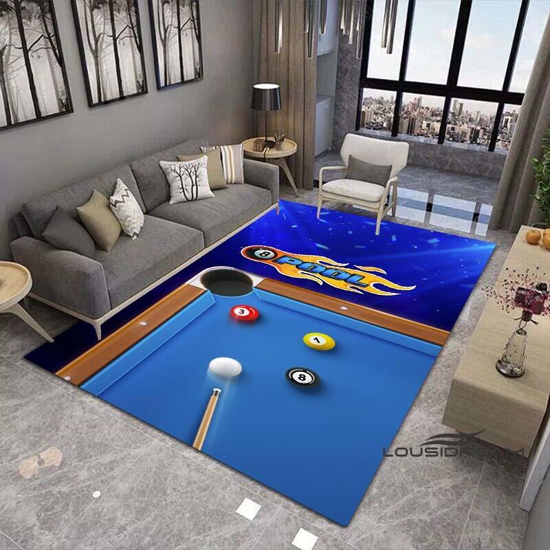 3D Color Black Pool Table Mat Carpet, Billiard Carpet, Ball Sports Carpet, Suitable for Living Room, Floor, Living Room,