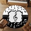 1 szt. nuty muzyczne Okrągły dywanik na krzesło Dywanik obszarowy - Antypoślizgowy, Mata podłogowa do biura, sypialni i dekoracji wnętrz c1125252
