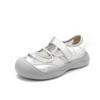 Girls Casual Shoes Toes Capped Air Mesh Breathable Kids Princess Shoes Hook&loop 2025 Summer New Children Flat Shoes Lace Sweet