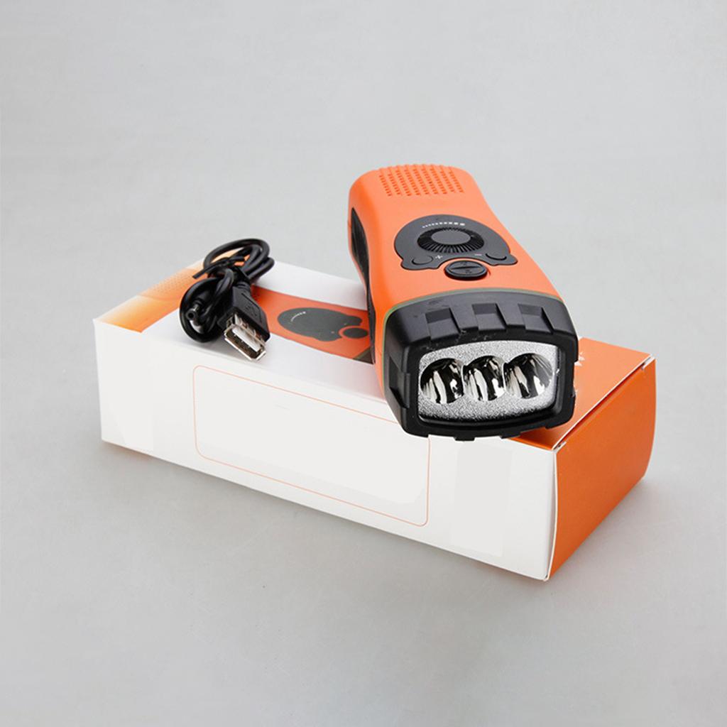 Earthquake Relief Hand Radio Flashlight Alarm Outdoor Waterproof Charging Hand Crank Emergency