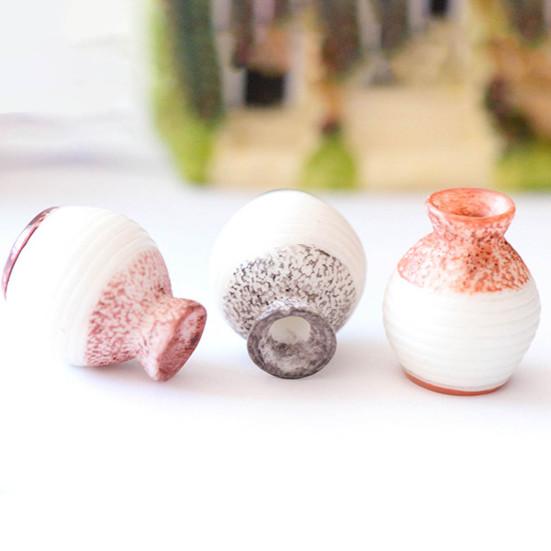 3 Buc Vază Mini cu Flori Compactă Decorativă Rășină Gură Mică DIY Ghiveci de Plante Articole de Uz Casnic