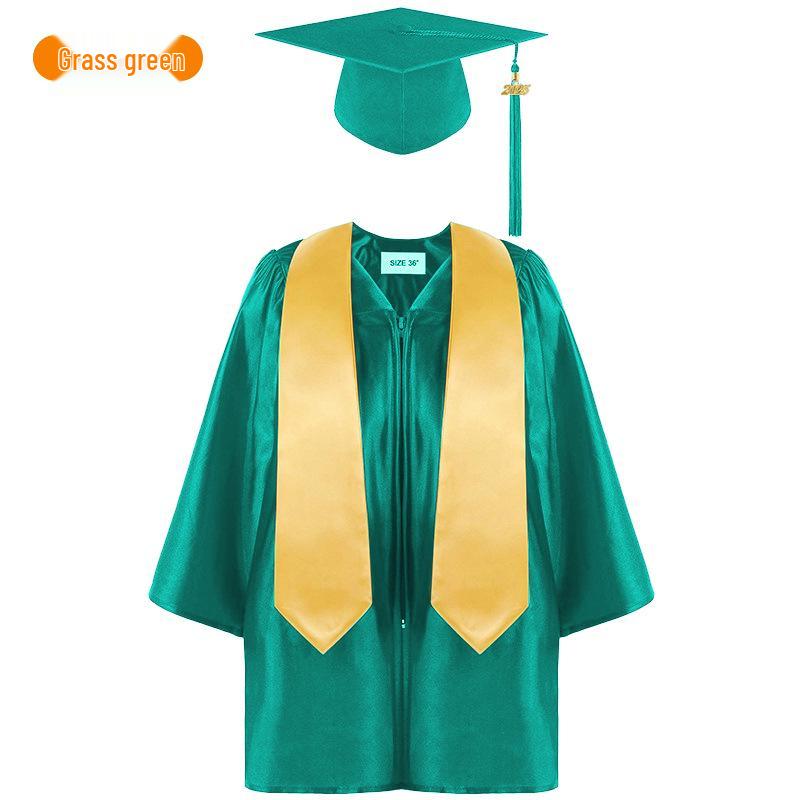 European & American Children's Graduation Gown: Knitted Kindergarten & Elementary School Set for Performances