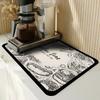 Napa Skin Drain Mat Kitchen Rubber Dish Drying Pad Super Absorbent Drainer Mats Tableware Bottle Rug Kitchen Dinnerware Placemat