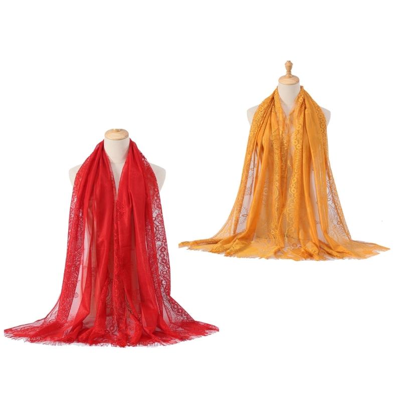 Elegant Lace Shawl Wrap For Evening Party Wedding Formal Event Flower Pattern Scarf With Tassels And Seethrough Design