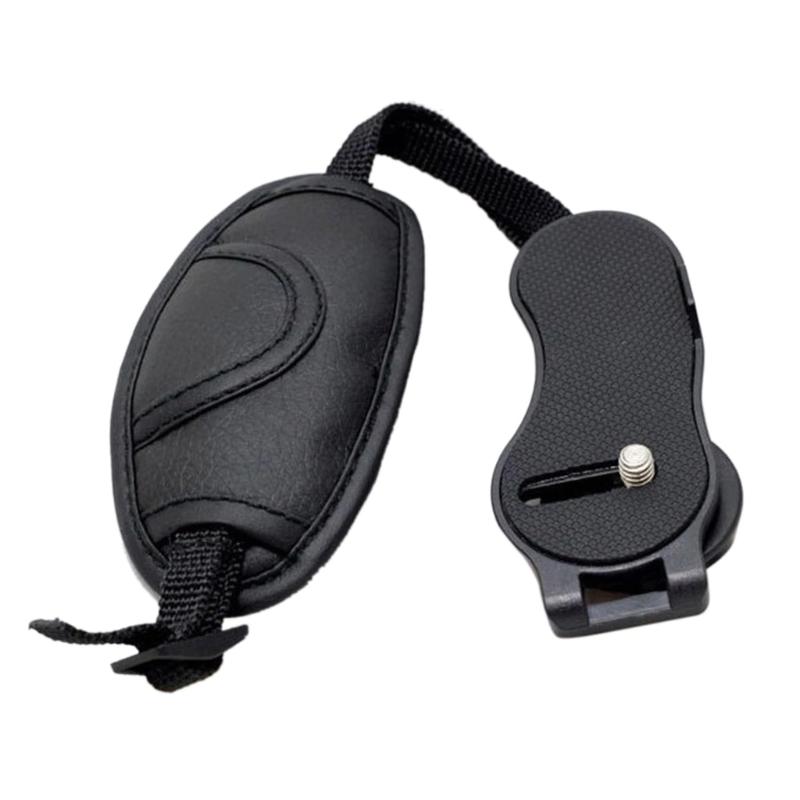 Camera Hand Strap Quick-Release Soft Grip Adjustable Wrist Belt Leather Hand Grip Strap for DSLR and Mirrorless Cameras
