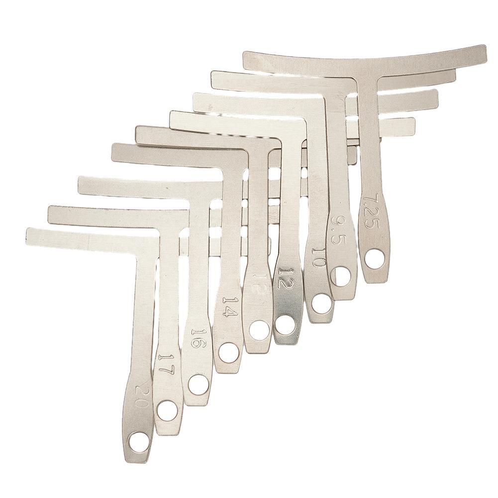 Riglă pentru înălțimea corzilor de chitară, set de rigle în formă de T pentru chitară, din plastic, din oțel inoxidabil