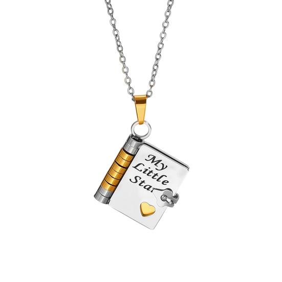 Book Pendant Necklace My Little Star Book Necklace Mini Book