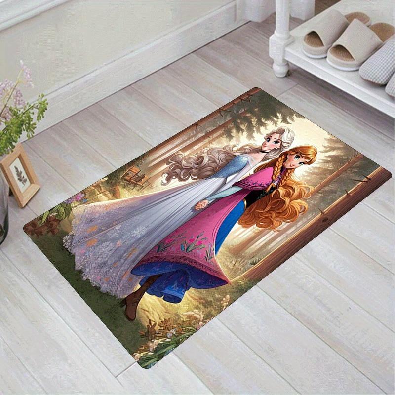 

1pc Frozen Pattern Area Rug Soft Flannel Floor Mat for Living Room,Office,Bedroom and Carpet 60cm by 90cm