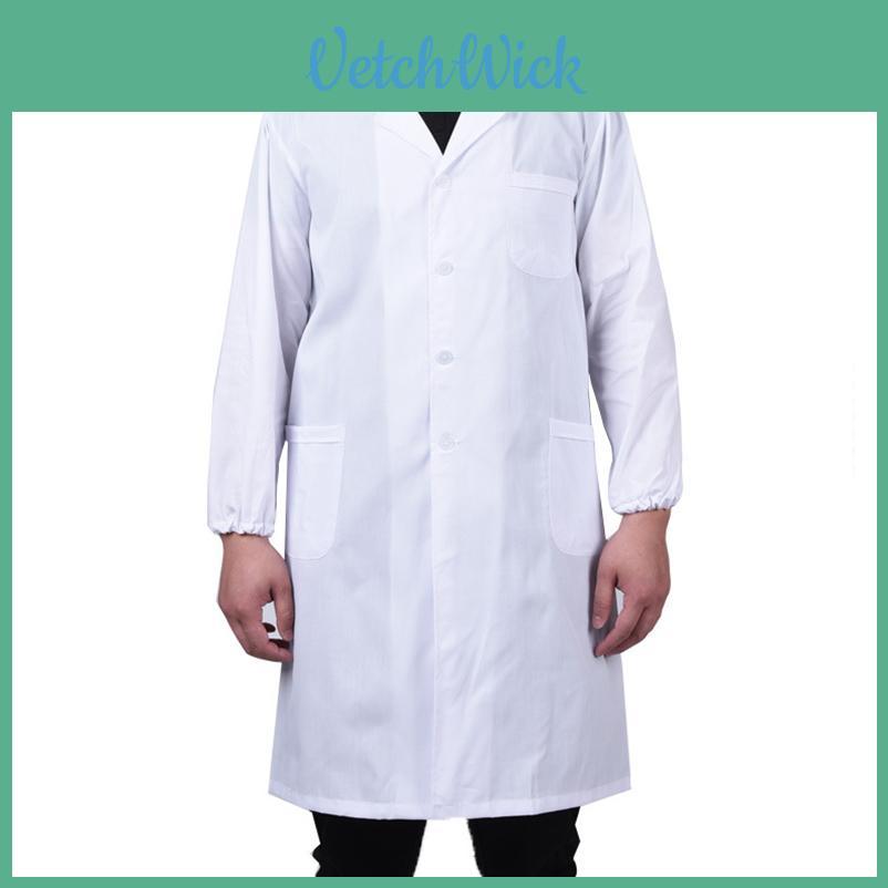 Bequeme Lässige Arzt Krankenschwester Uniform Langarm Laborkittel Weiß Arbeitskleidung