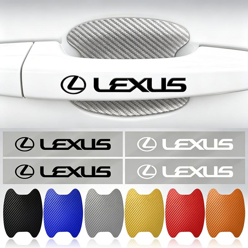 8Pcs Car Door Sticker Auto Handle Anti Scratch Protection Film Car Styling For Lexus CT ES LS GS IS HS NX RX UX GX LX RC RCF SC LFA LF-C2 LF-FC LF-LC