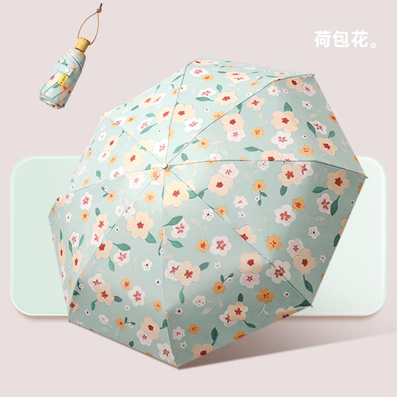 

Новый 8-спицевый двухслойный зонт-цветок от солнца, зонт от солнца, солнцезащитный зонт, маленький свежий зонт, зонт со скидкой 50%.