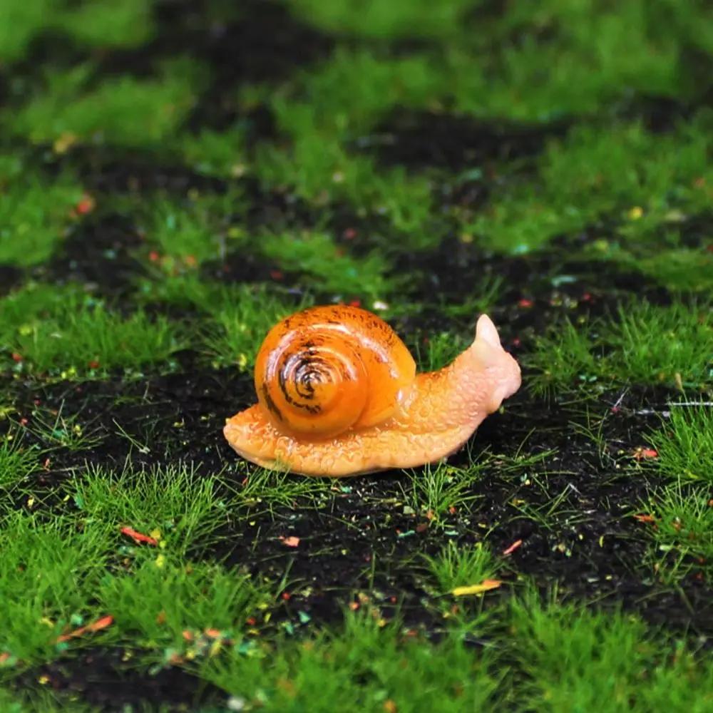 Creative Mini Garden Decoration Fairy Animal Doll Easy Use Snail Ornament Miniature Figurine Resin Craft Snail Model