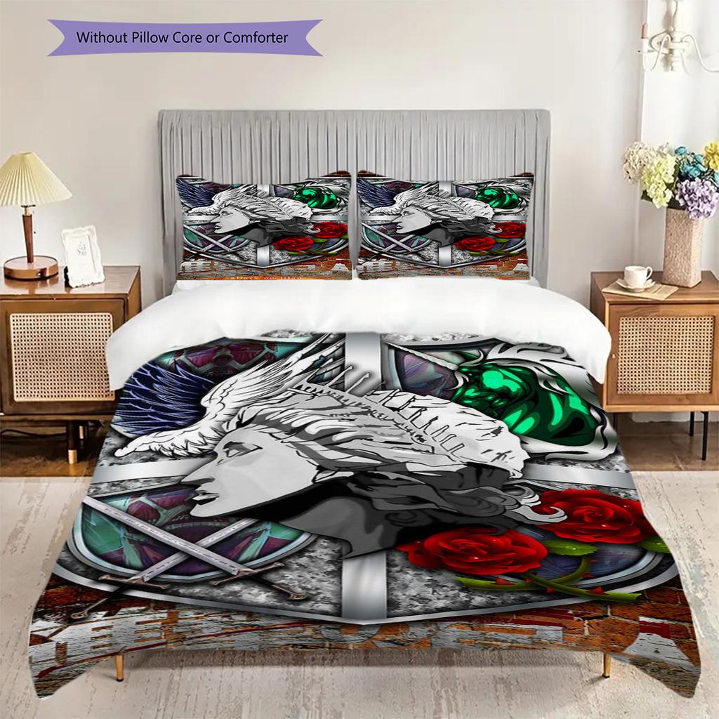 Attack Titan Epic Battle Set Bedding 1 Duvet Cover 2 Pillowcase Without Core Duvet Cover And Pillowcase Christmas Birthday Gift