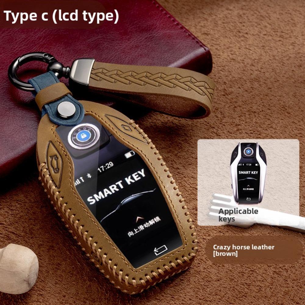 

Genuine Leather for BMW Key Cover for 1 3 5 7 Series X1 X3 X4 X5 X6 Blade 525320li Smart Key Case