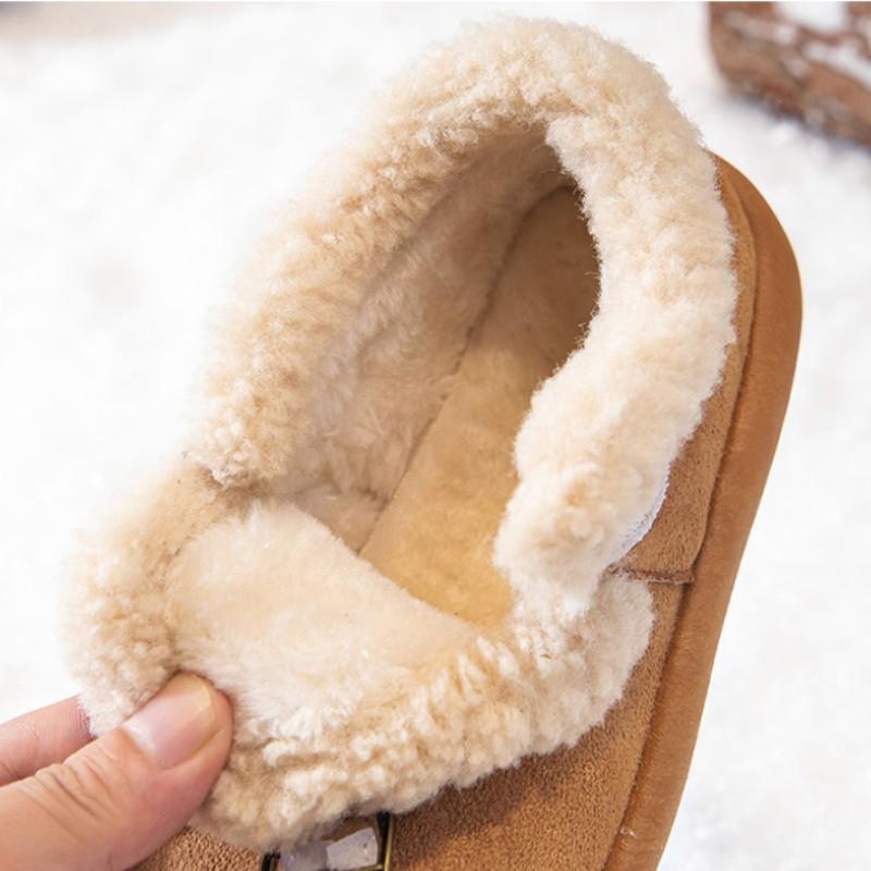 Girls' casual shoes winter  new children's snow boots girls' warm fur shoes with added velvet baby cotton sports shoes 26-37