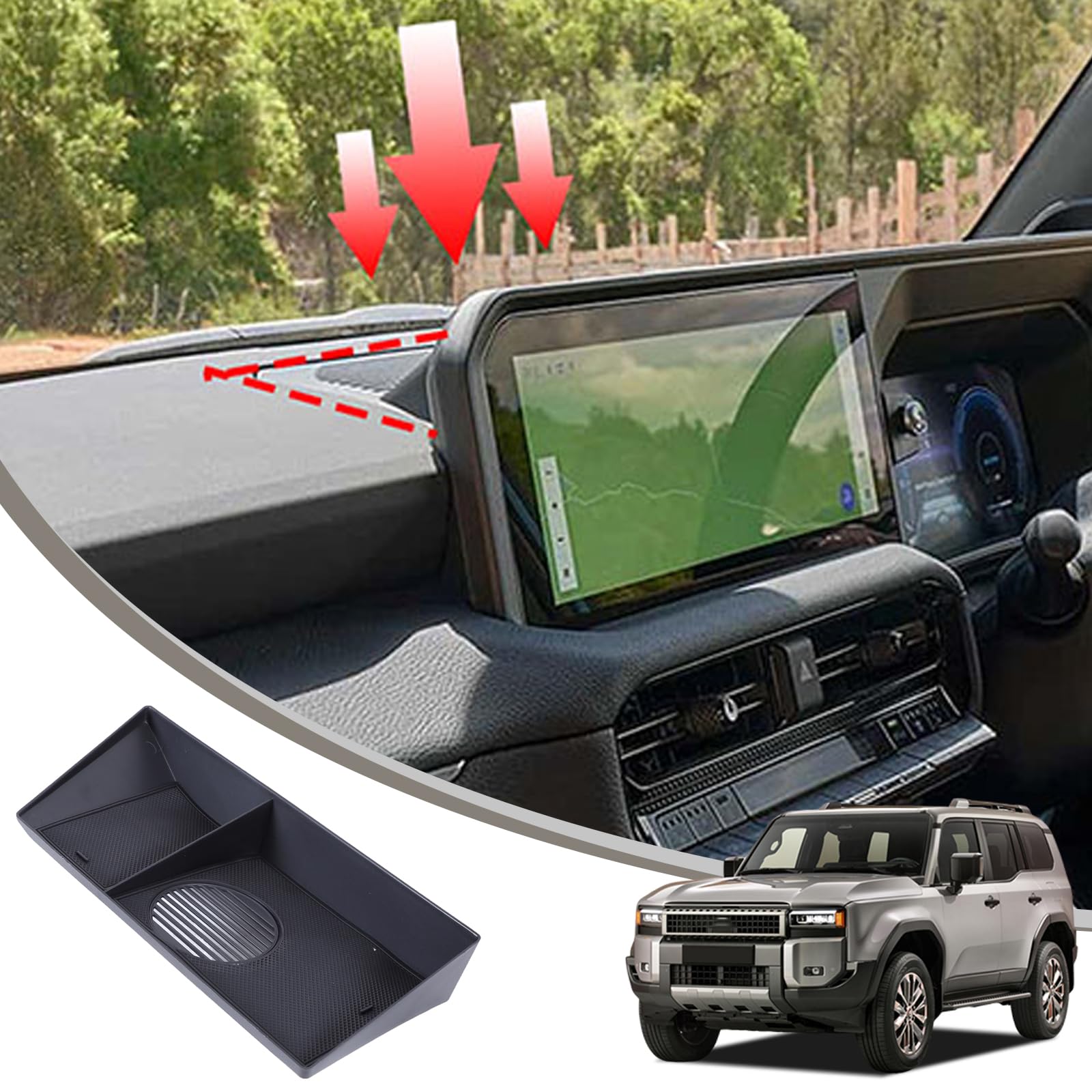 

METYOUCAR Toyota Land Cruiser 250 Хранение Навигационная система Хранение Задняя навигация Хранение Навигационная система Хранение Хранение Сделано из Easy Car