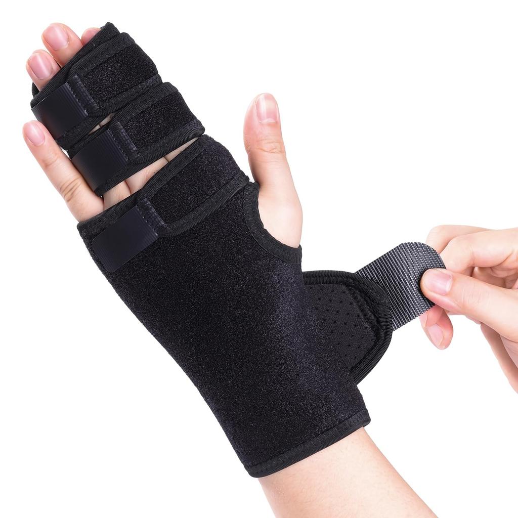 Trigger Finger Splint, 3 Fingers Brace For Index, Middle, Ring Or Little Finger, Hand Splint Finger Straightener For Arthritis