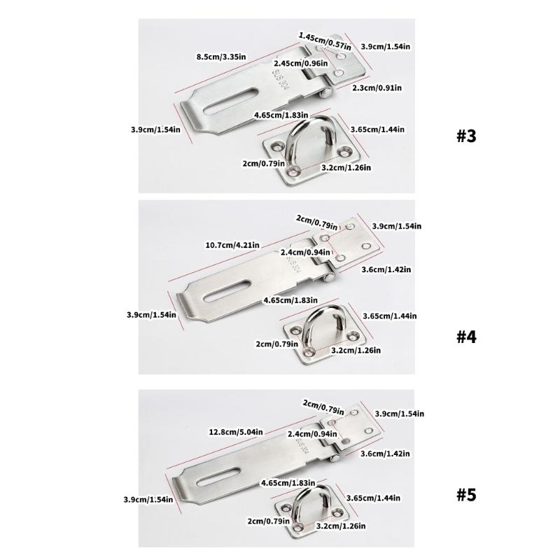 Anti Theft Hasp Staple Shed Latches With High Security Rusts Resistance Door Lock Padlock Clasp Furniture Accessories