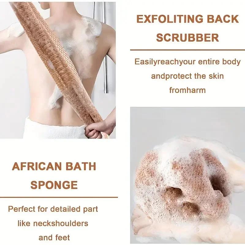 African Exfoliating Sponges Towel Mesh Bath Scrub Washcloth Double Side Wash Bath Loofah for Smooth Skin Back Shower Scrubb