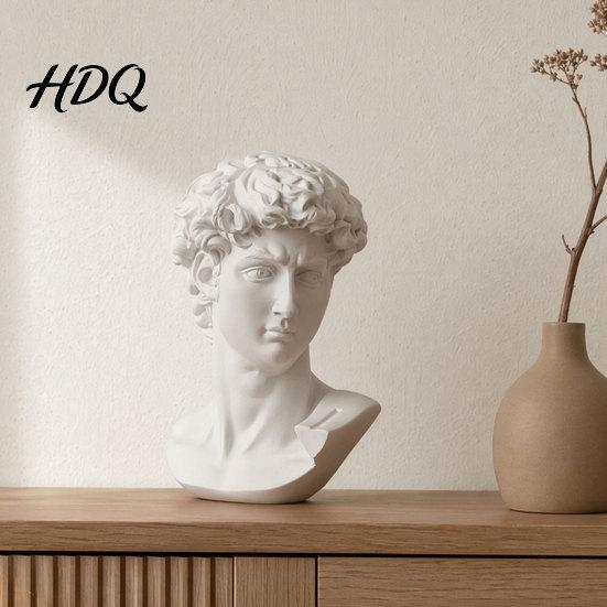Classic Greek Sculpture Bust Statue Ornaments Resin for Art Studio Decor
