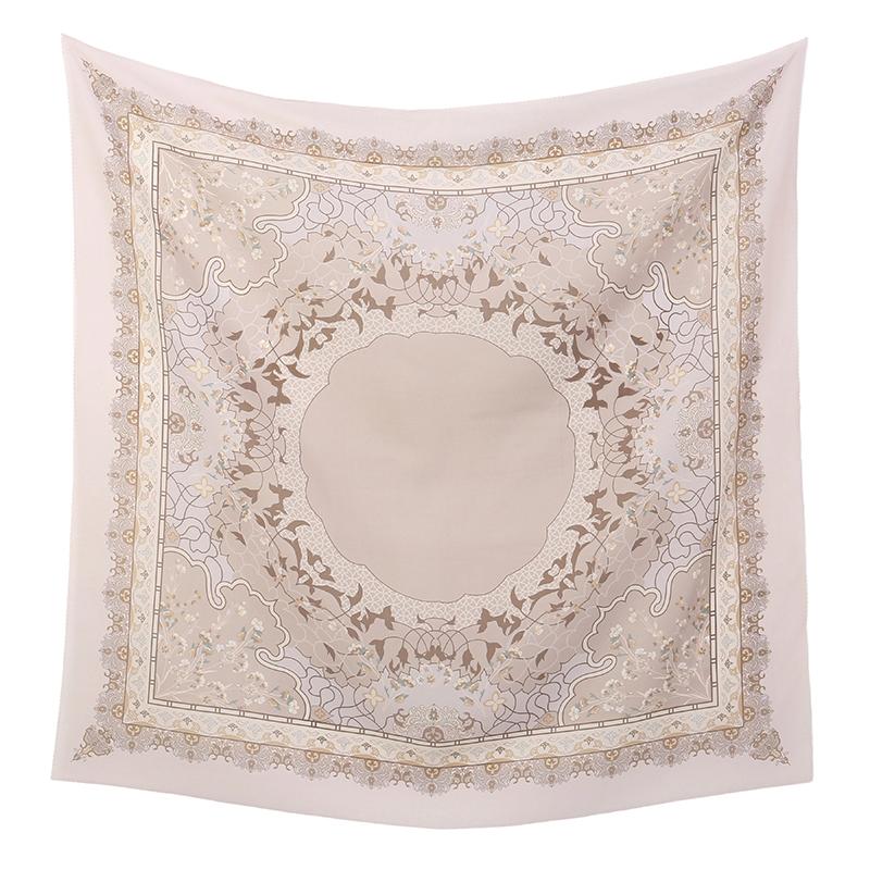 Novo Lenço Quadrado Hijab Estampado Floral de 110cm Cobertura de Cabeça de Verão Respirável para Mulheres Muçulmanas Xale da Moda Cachecóis Faixa de Cabeça