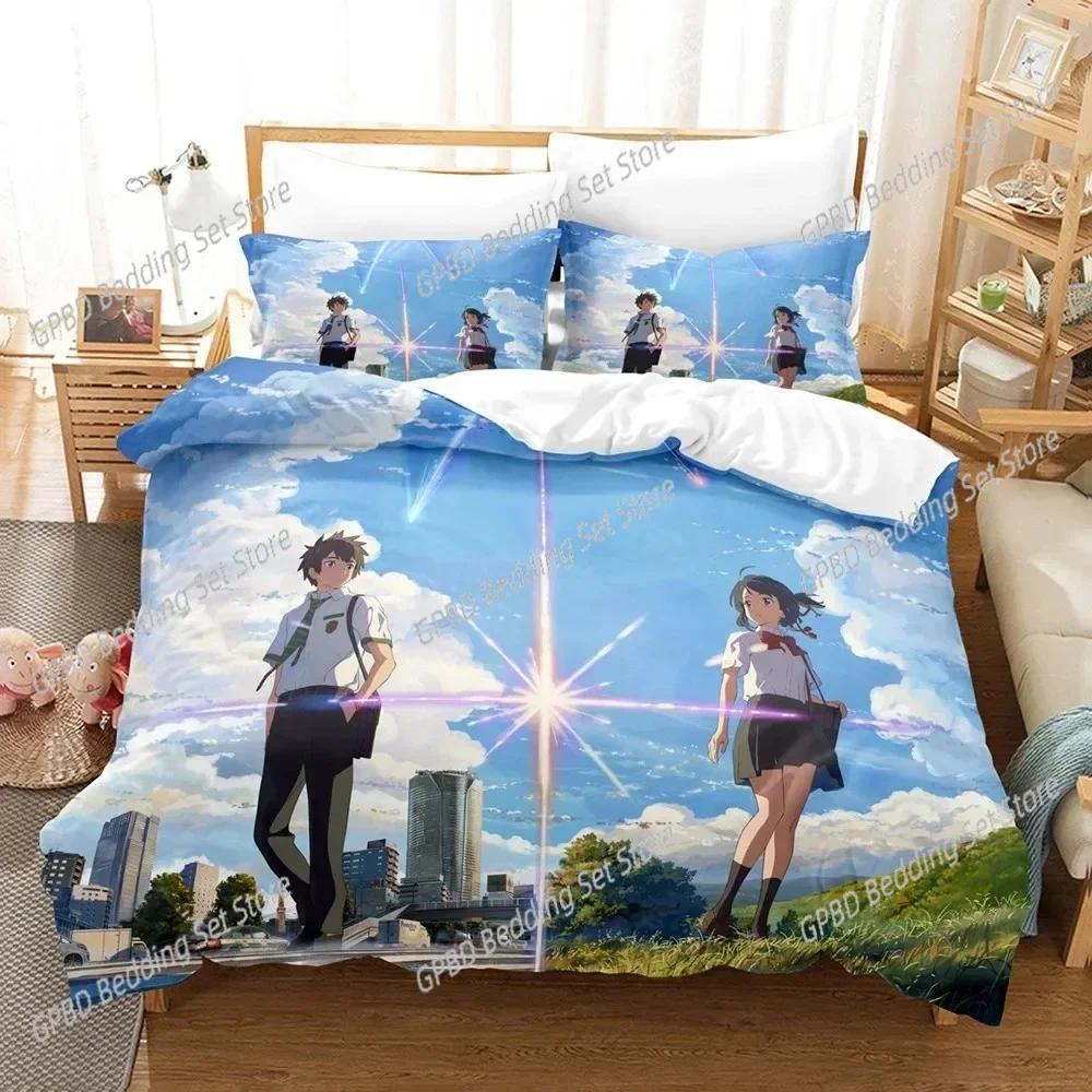 

Comforter Your Name Japan Anime Bedding Set For Bedroom Soft Modern S Comefortable Kids And Comforter (quilt)-EU Single(135*200cm)3pcs