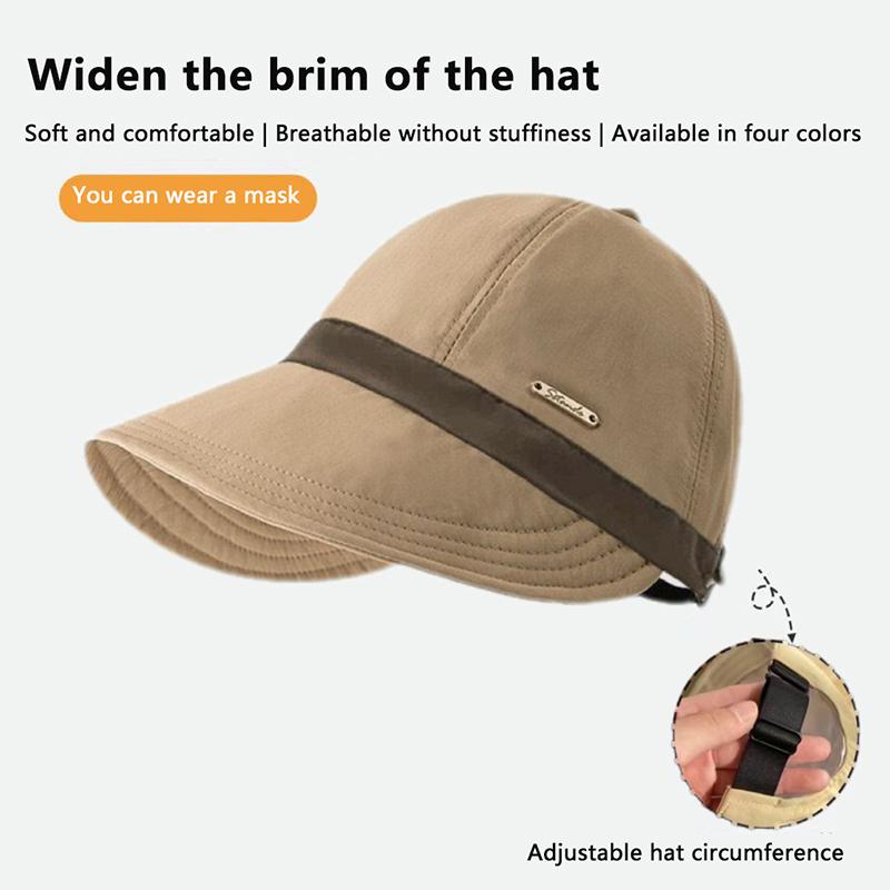 Women'S Foldable Sun Hat Summer Outdoor Beach Wide Brimmed Fisherman'S Hat