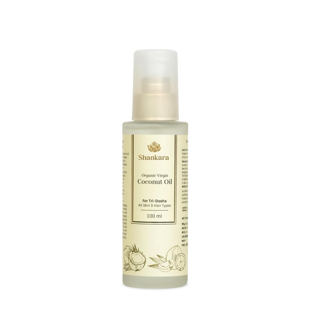 Shankara Organic Virgin Coconut Oil All types of Skin and Hair for Men, Women & Baby, Pack of 1-100 ml