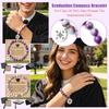 Imperial Jasper Beaded Bracelet Graduation Gift with Inspirational Card and Graduation Cap Gift Box for Students