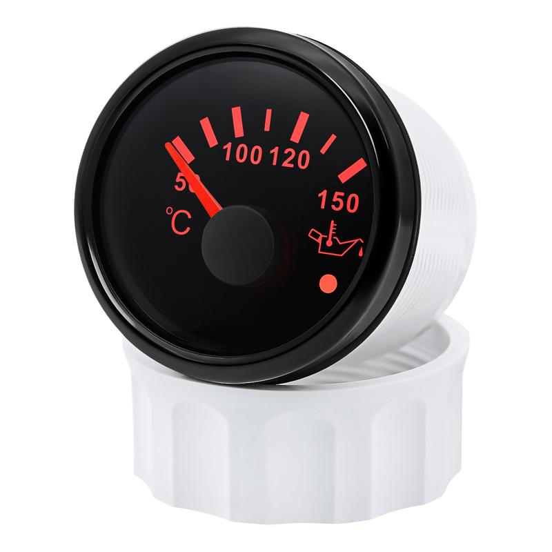 52MM Car Gauge Oil Temperature Gauge 50-150°C Digital Oil Temp Sensor 1/8NPT With Alarm For 12V 24V Car Boat Marine Motorcycle