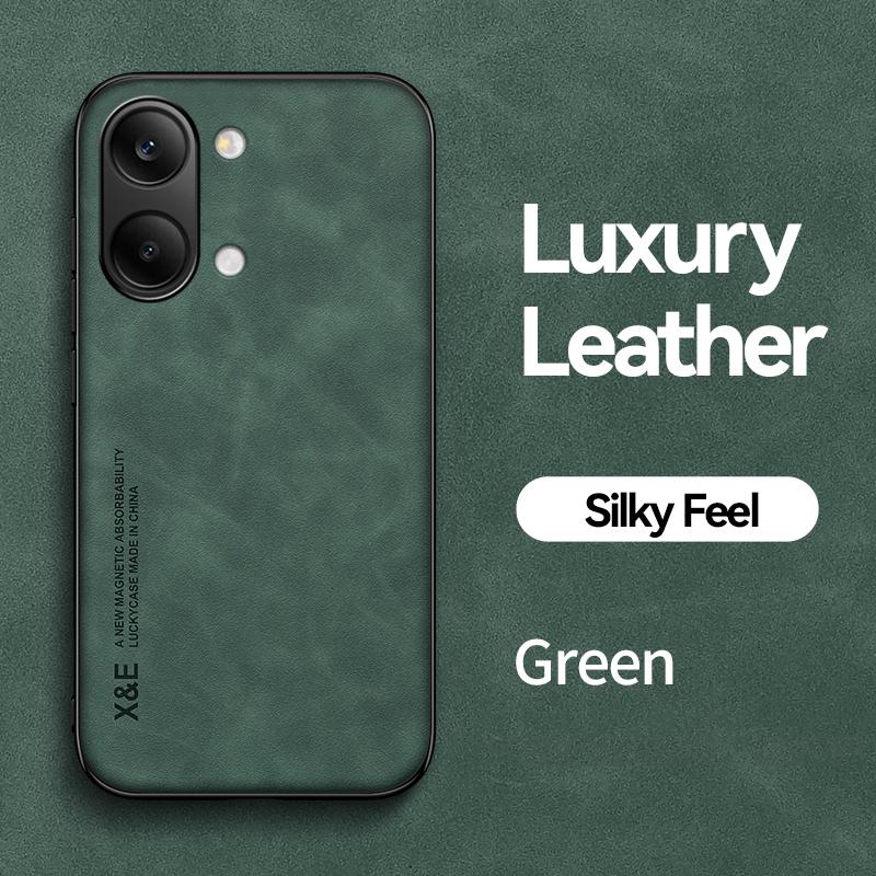 KEYSION Luxury Retro PU Leather Phone Case for Xiaomi POCO X8 Pro Silicone+PC Shockproof Phone Back Cover for POCO X8 Pro Max