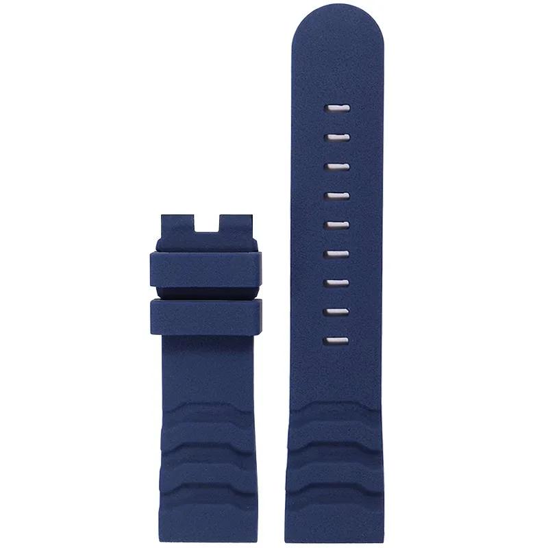 

Фторкаучуковий ремінець 24 мм для Luminox XS3749 3789 3741 3745 Чоловічий водонепроникний силіконовий браслет Аксесуари для годинника з логотипом 24mm