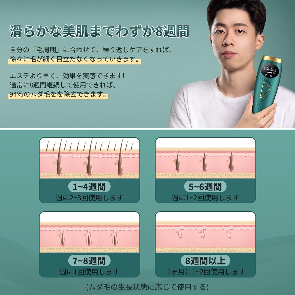 Painless Hair Removal Salon IPL Light Hair Removal Machine Datsumouki Home Epilator Tusuny Epilator Compatible with VIO Full Body Unwanted Hair Care