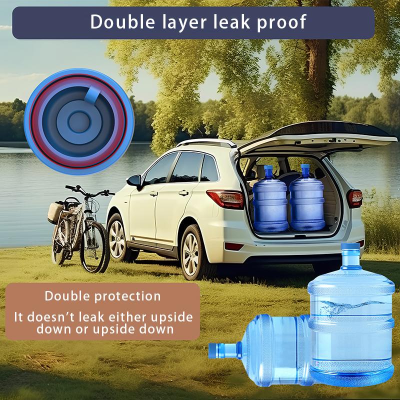 1Pcs 3.5 Gallon Water Jug Caps Non-Spill 55mm Silicone Replacement Lids Anti-Splash Reusable Water Bottle Caps for Home Gym