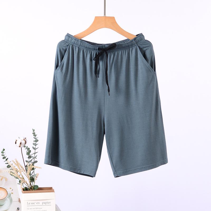 

Мужские модальные летние повседневные шорты для сна: Удобный, Легкий, Повседневный Трикотаж для Дома. XL темно-зеленого